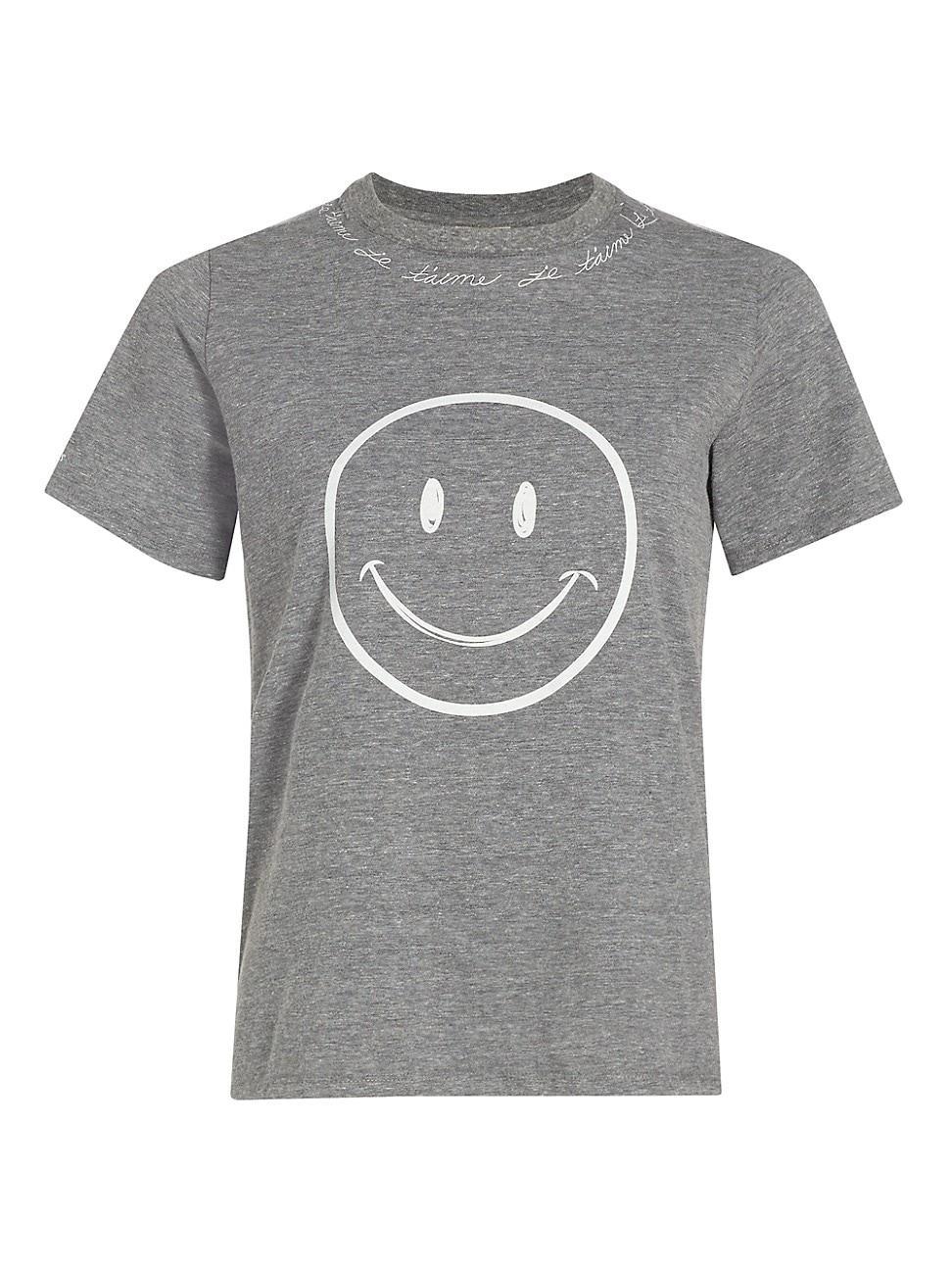 Womens Smiley Love Letter Cotton Tee Product Image