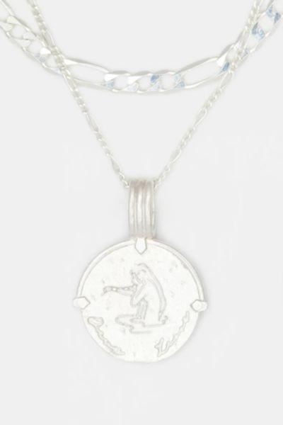 Deux Lions Jewelry Sterling Silver Sicilian Zodiac Layered Necklace Womens at Urban Outfitters Product Image