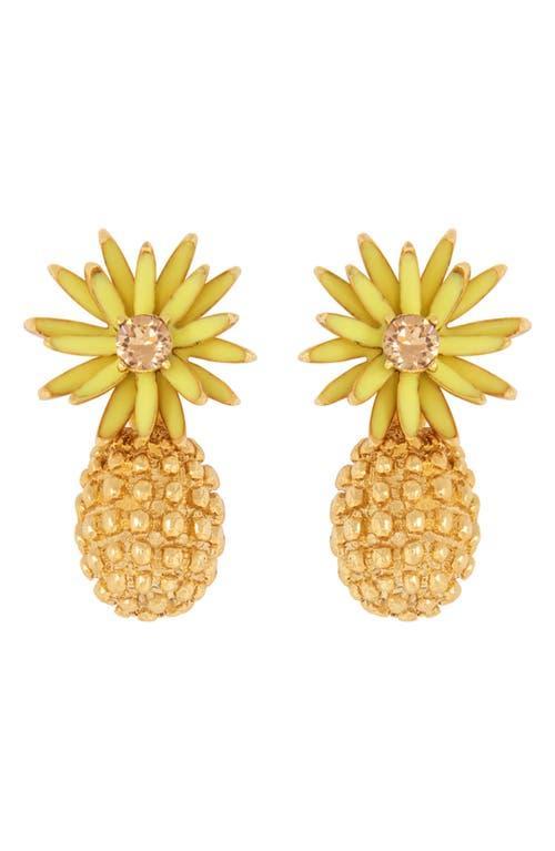 Oscar de la Renta Flower Cactus Drop Earrings Product Image