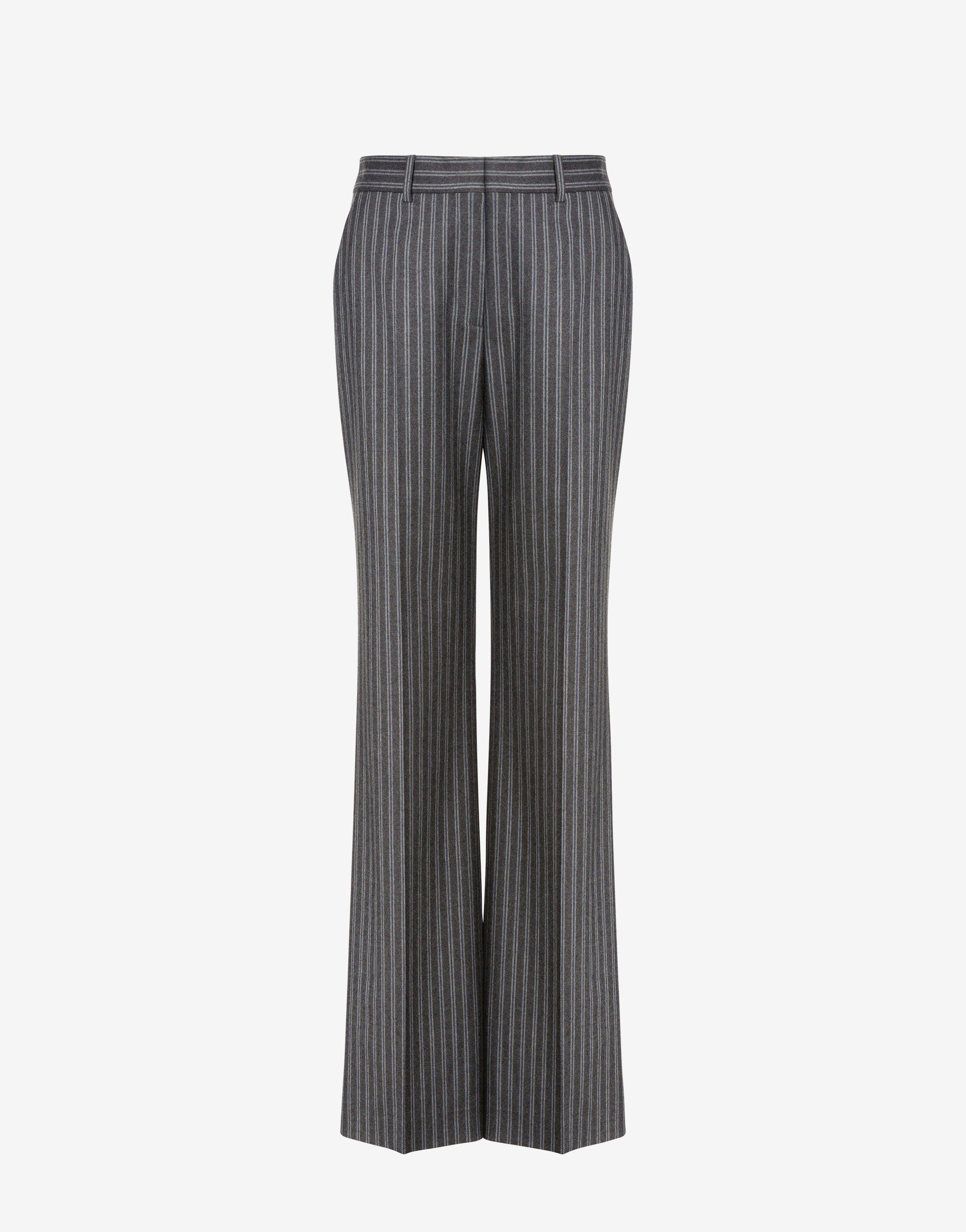 Stretch striped flannel trousers Product Image