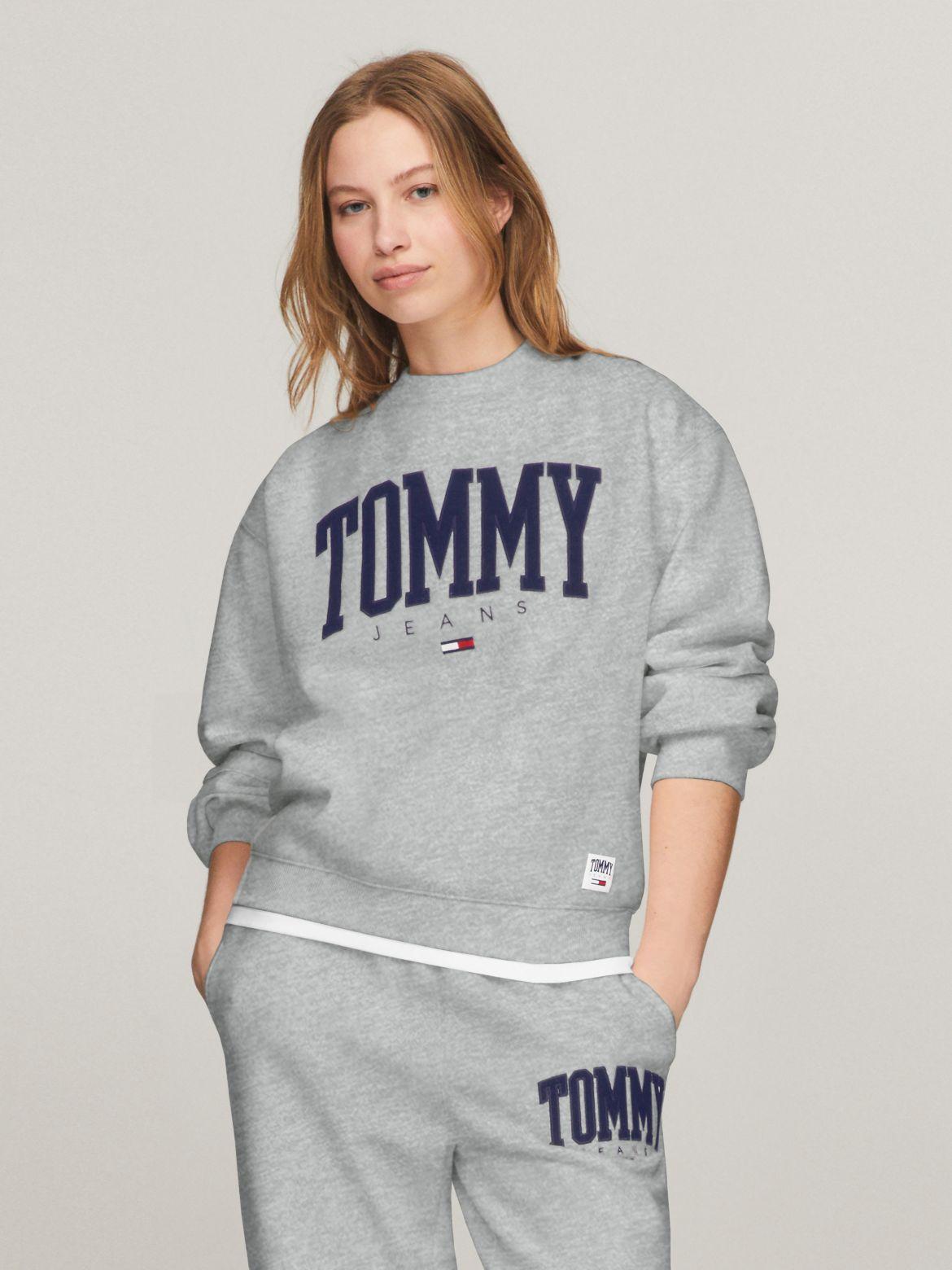 Tommy Hilfiger Women's Embroidered Varsity Logo Sweatshirt Product Image