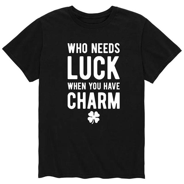 Big & Tall Who Needs Luck Charm Tee, Mens Product Image