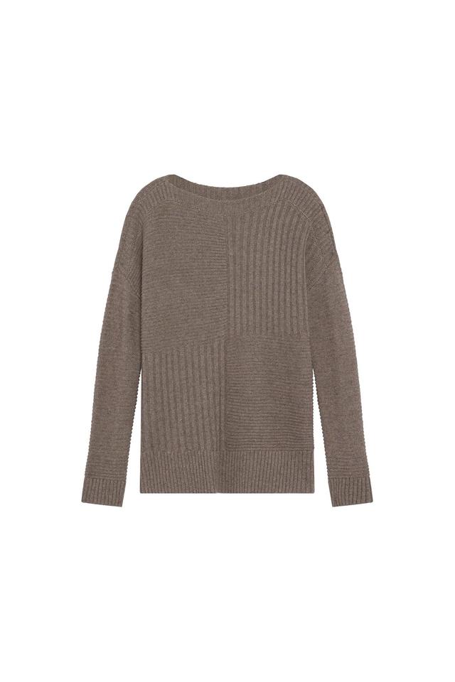 Oversized Mixed Knit Sweater Product Image