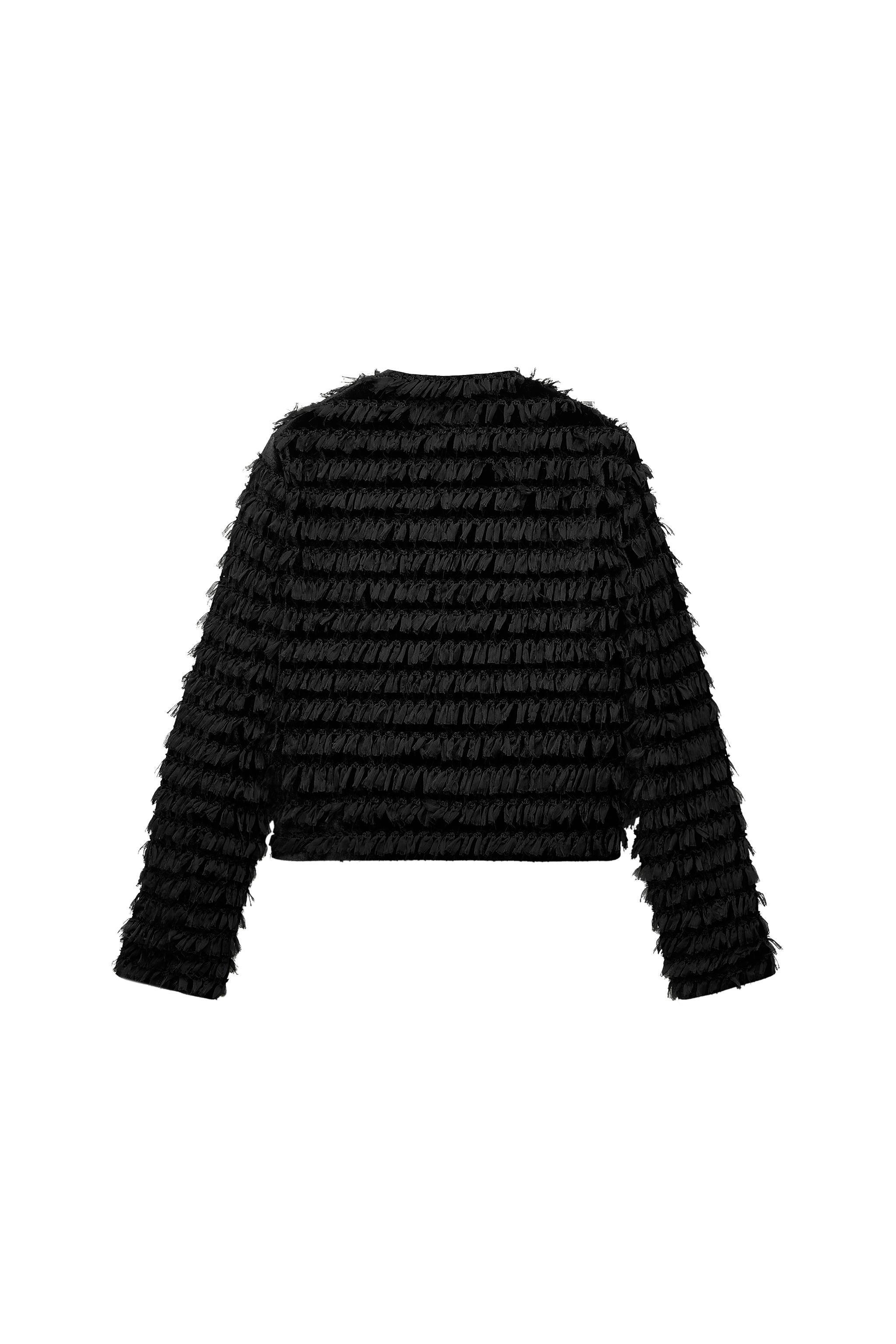 FRINGED VELVET JACKET Product Image