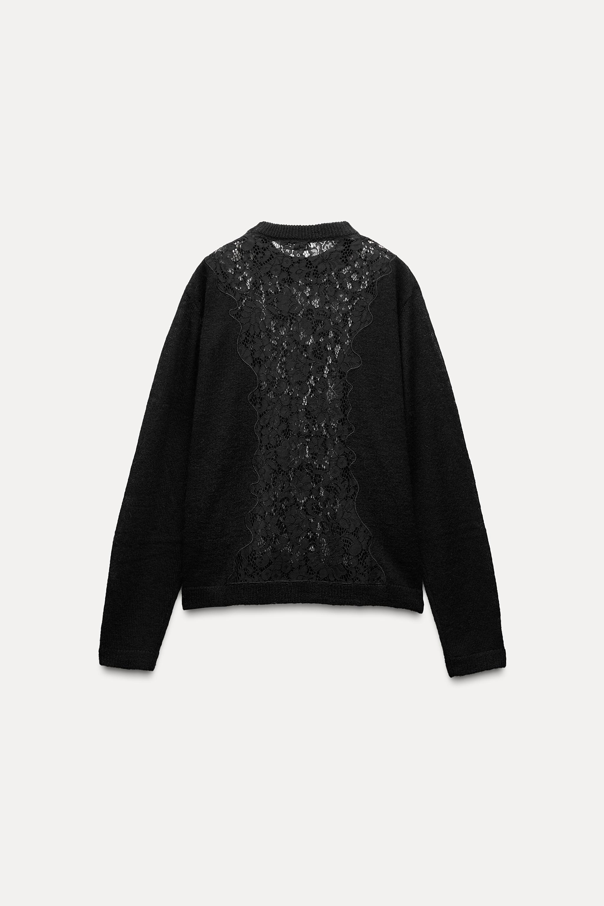 MATCHING LACE KNIT SWEATER Product Image