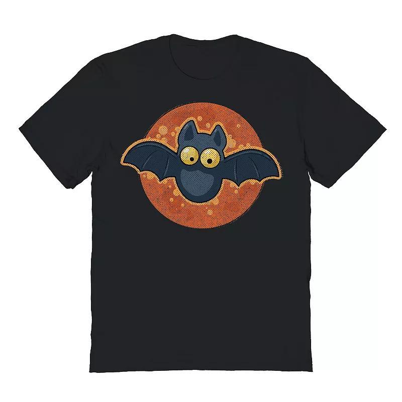 Mens Bat and Moon Halloween Halloween Graphic Tee Product Image