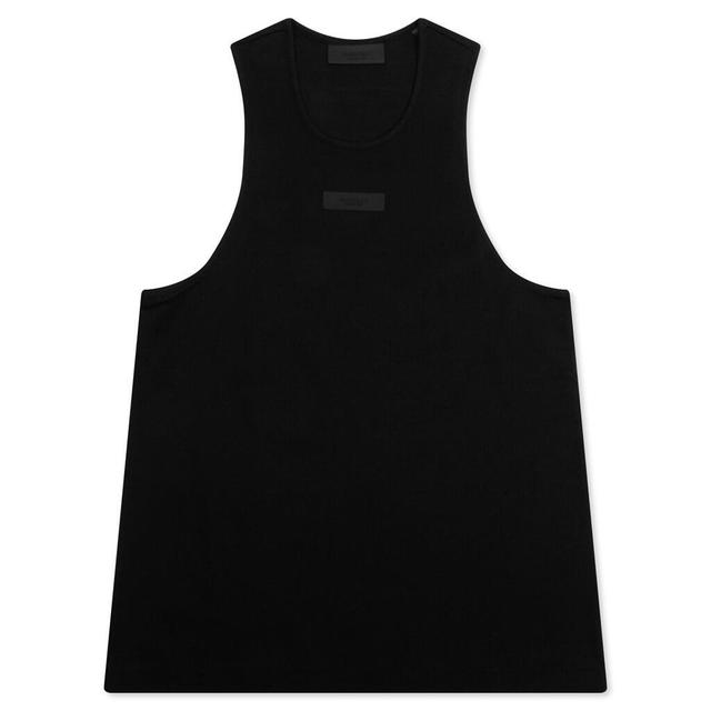 Essentials Ribbed Tank Top - Black Male Product Image