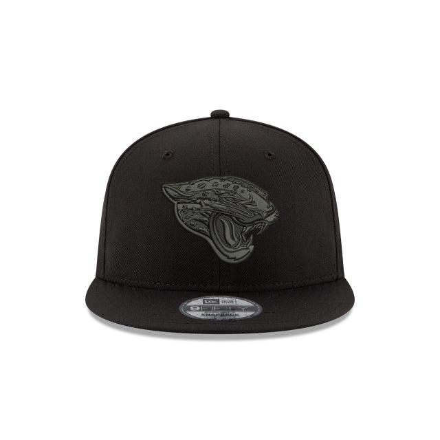 Jacksonville Jaguars Black On Black 9FIFTY Snapback Hat Male Product Image