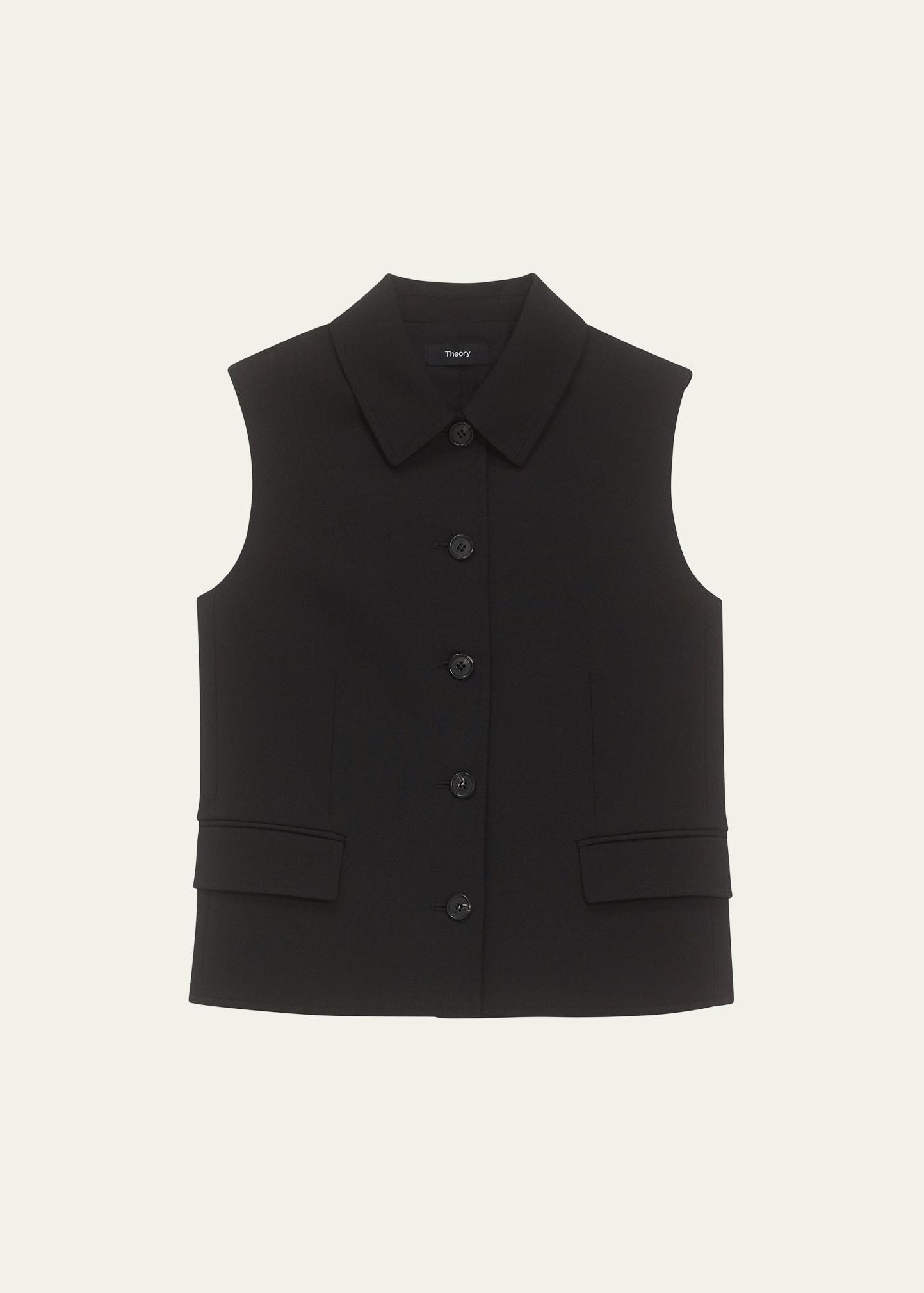 Womens Tailored Wool-Blend Vest Product Image