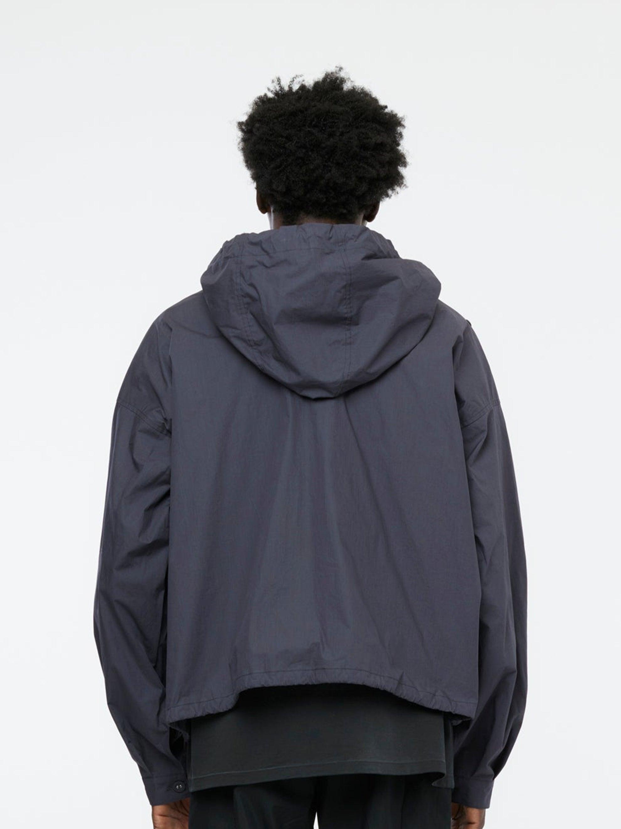 Hooded Pullover Sports Jacket (Washed Black) Product Image