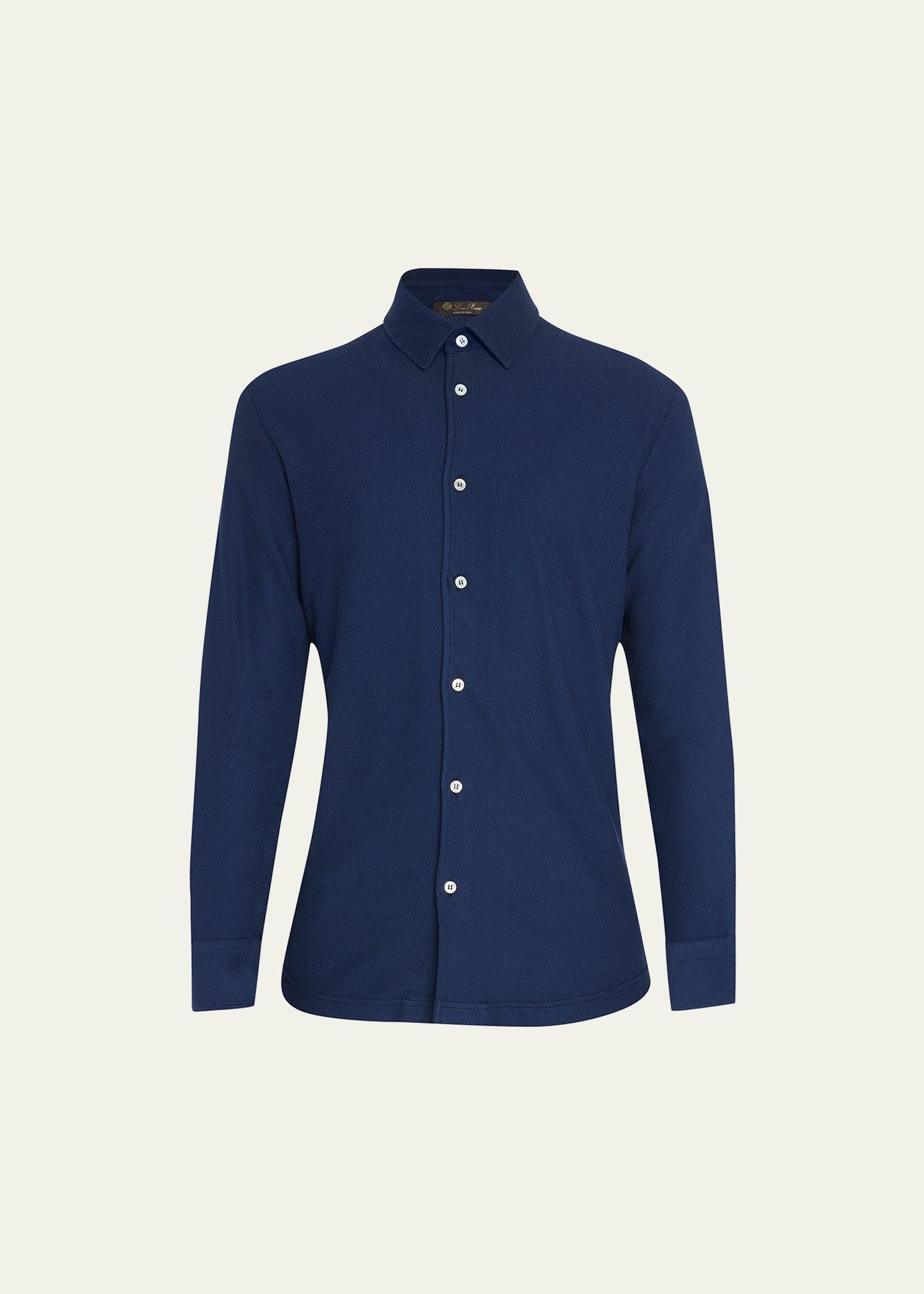 Mens Slim-Fit Cotton Piqu Sport Shirt Product Image