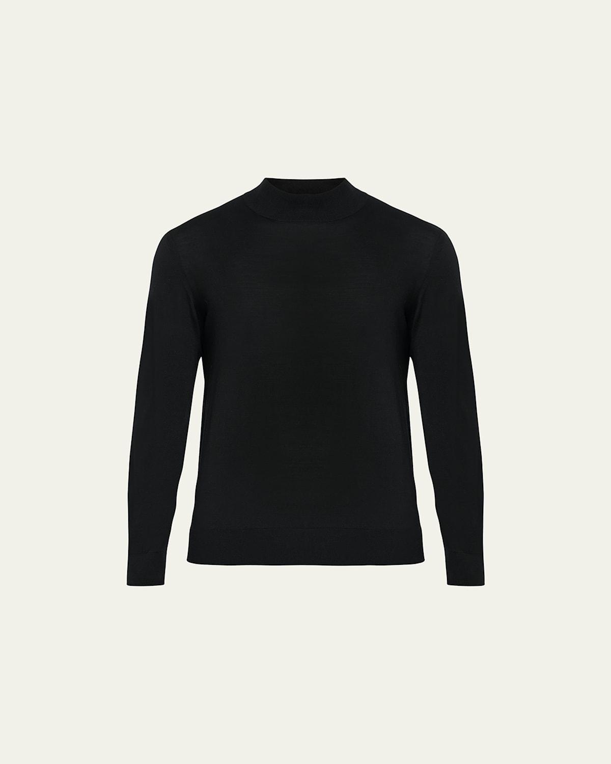 Mens High Performance Wool Mock Neck Sweater Product Image