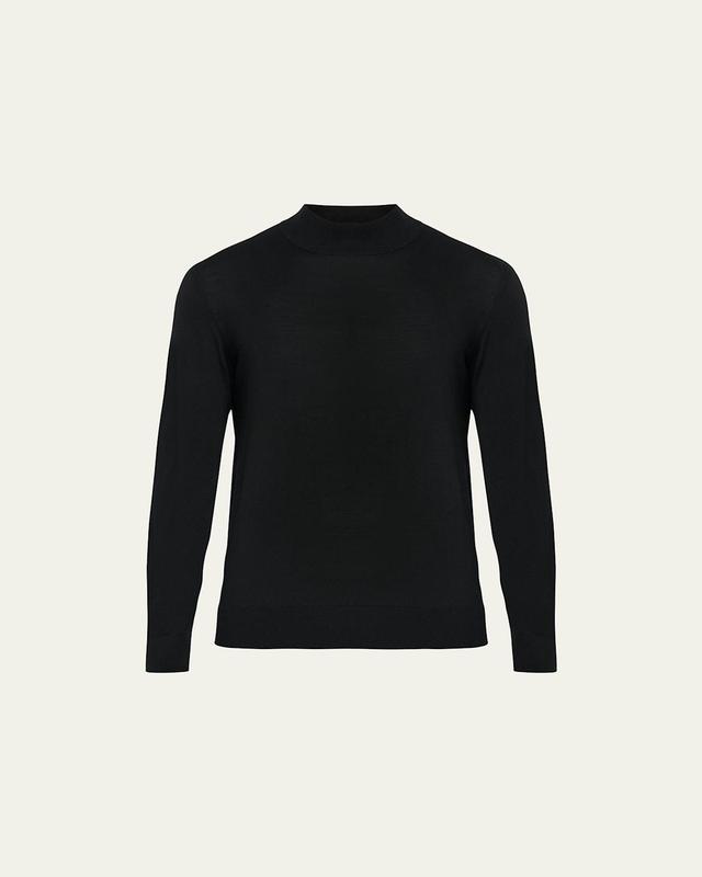 Mens High Performance Wool Mock Neck Sweater Product Image