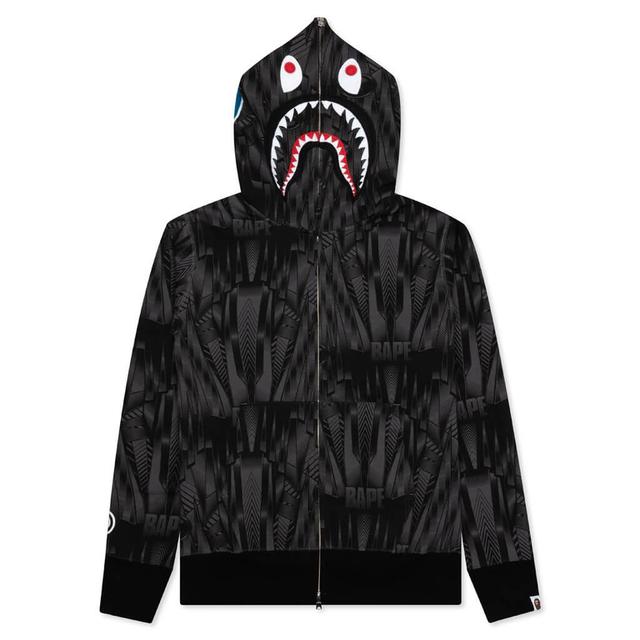 Bape Speed Racer Shark Full Zip Hoodie - Black Male Product Image