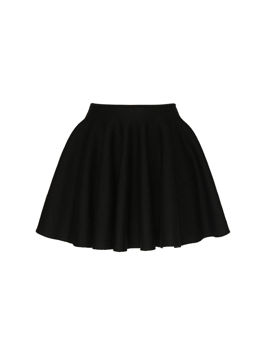 KHAITE Ulli Wool Mini Skirt In Black Product Image