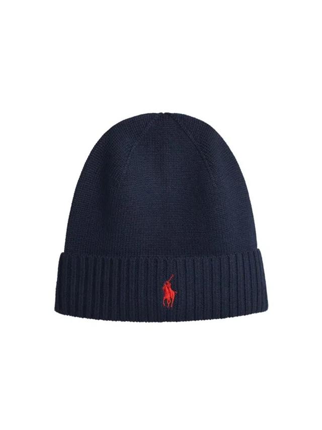 Navy Wool Beanie Product Image