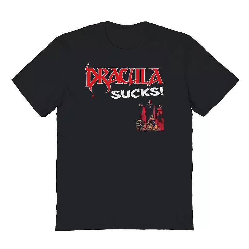 Mens Horror Line Dracula Sucks Graphic Tee Product Image