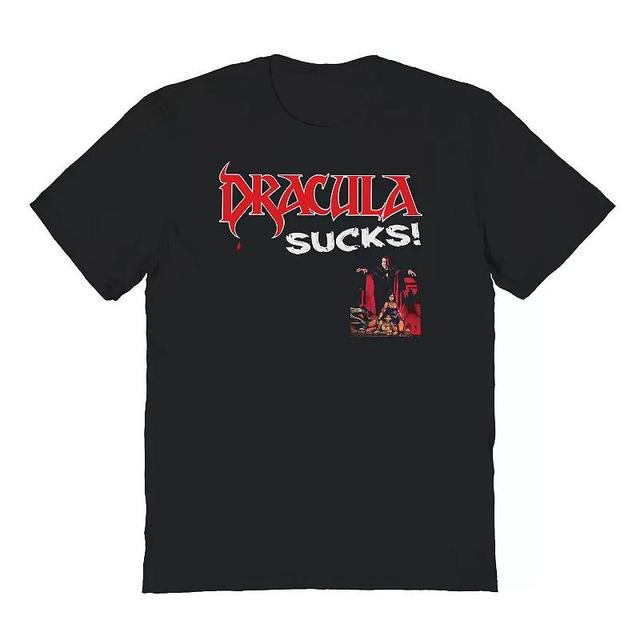 Mens Horror Line Dracula Sucks Graphic Tee Product Image