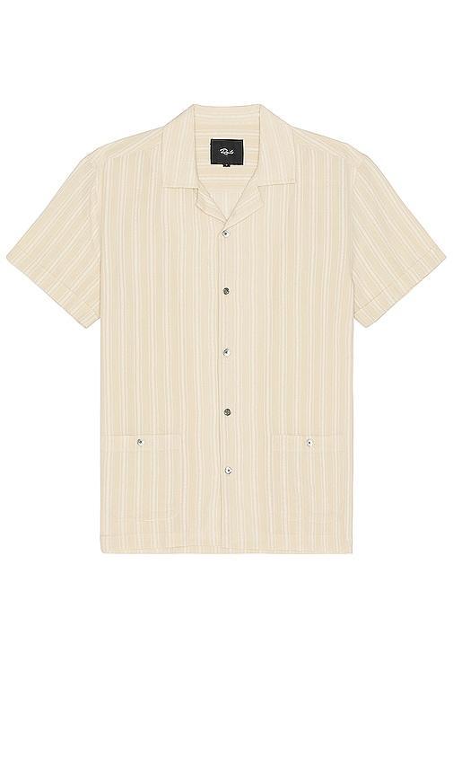 Mens Vice Textured Stripe Camp Shirt Product Image