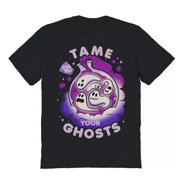 Mens Tame Your Ghosts Halloween Graphic Tee Product Image