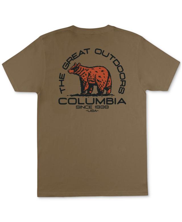 Columbia Men's Journey Mountain Logo Graphic T-Shirt Brown Size Small Product Image