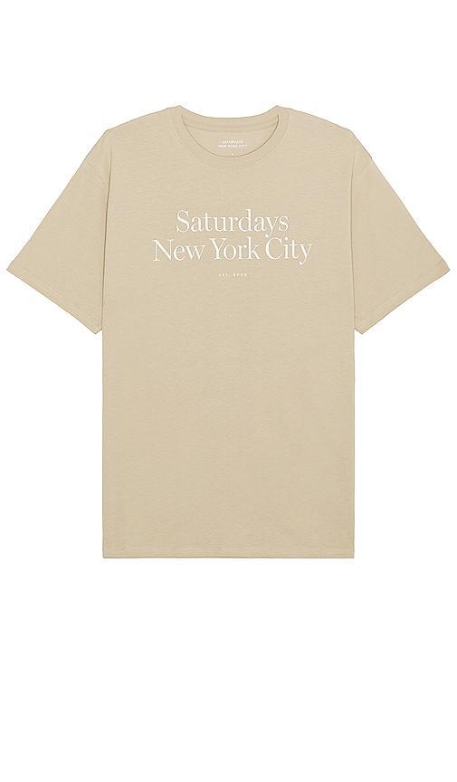 SATURDAYS NYC Miller Standard Tee Brown. (also in ). Product Image