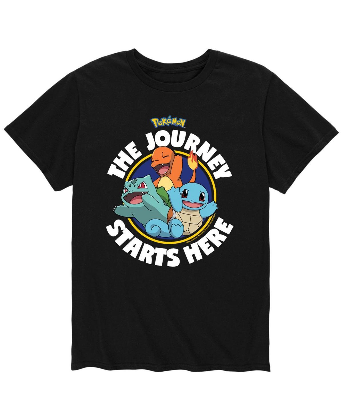 Mens Pokemon Journey Starts Here T-shirt Product Image