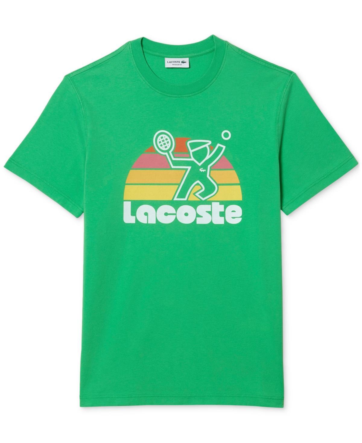 Lacoste Mens Short Sleeve Crewneck Logo Graphic T-Shirt Product Image