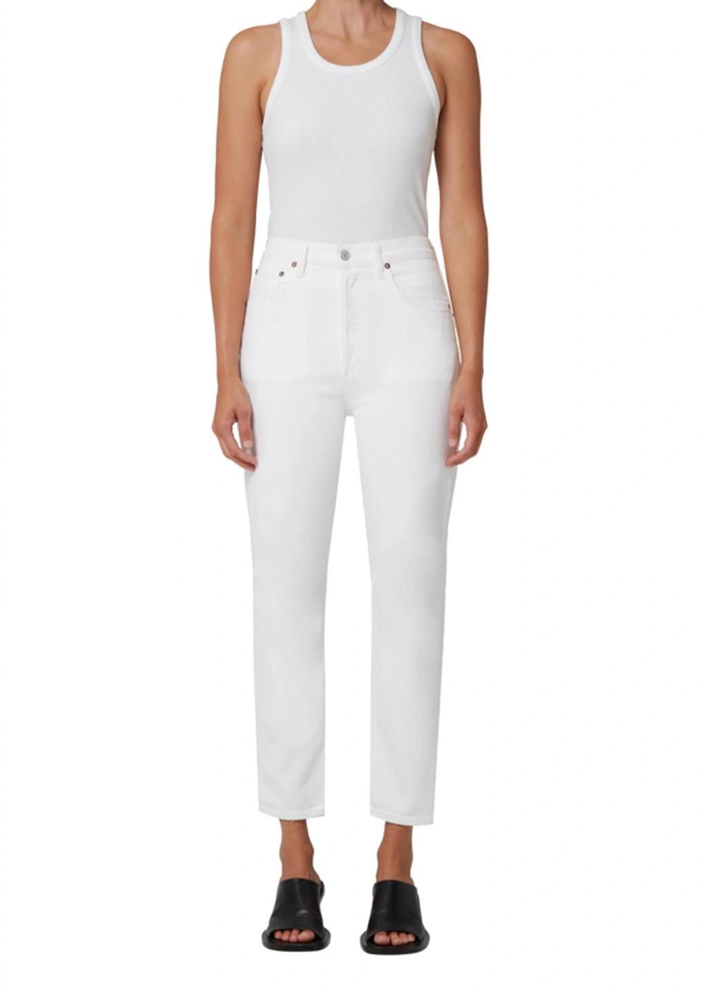 AGOLDE Riley Cropped High-rise Straight-leg Jeans In Whip Product Image