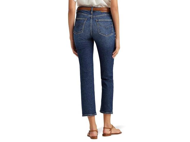 Lauren Ralph Lauren High Rise Straight Ankle Jeans Product Image