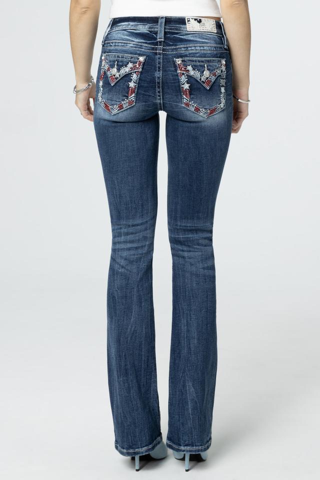 Stars & Stripes Border Bootcut Jeans Product Image