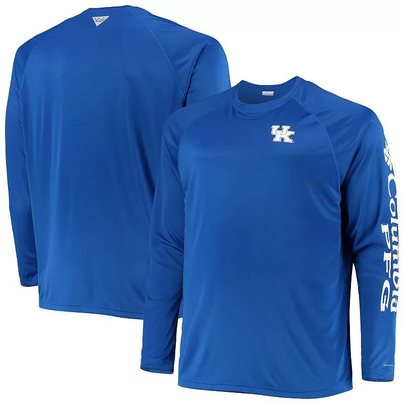 Mens Columbia Royal Kentucky Wildcats PFG Terminal Tackle Raglan Omni-Shade Long Sleeve T-Shirt Product Image