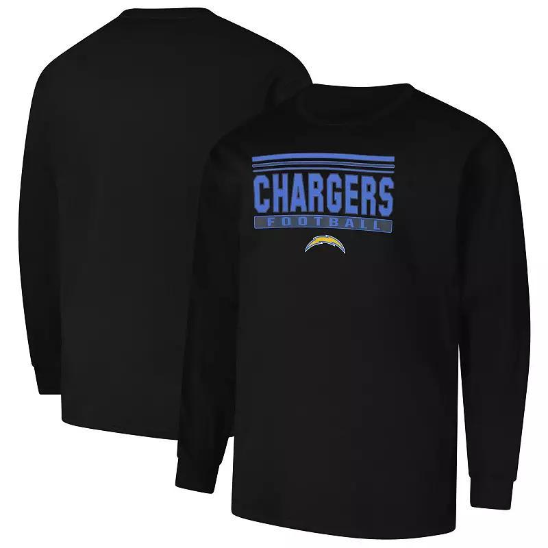 Mens Profile Los Angeles Chargers Big & Tall Pop Long Sleeve T-Shirt Product Image