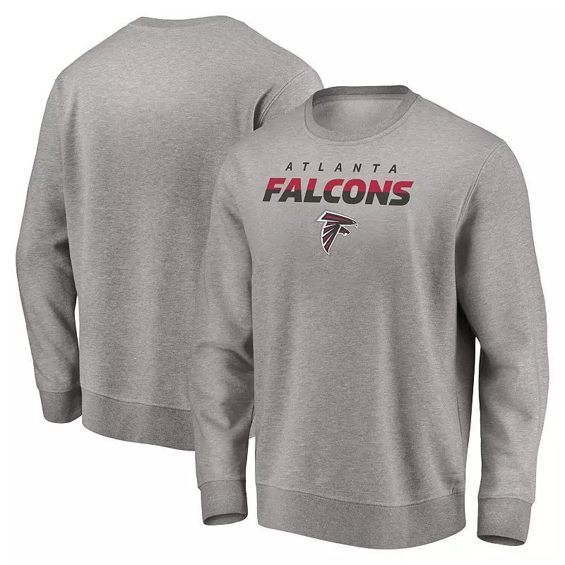 Mens Fanatics Branded Heathered Gray Atlanta Falcons Block Party Pullover Sweatshirt Product Image