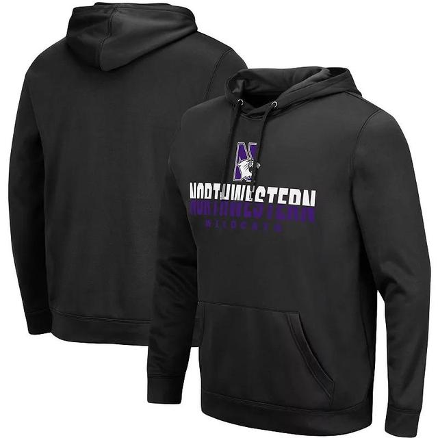 Mens Colosseum Black Northwestern Wildcats Lantern Pullover Hoodie Product Image