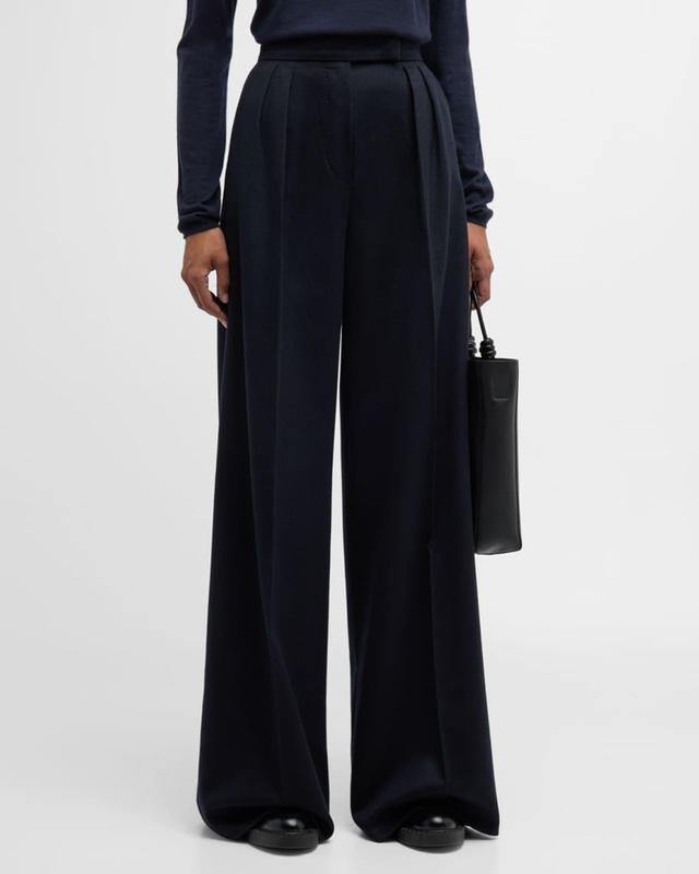 Fagus Wide-Leg Wool Trousers Product Image