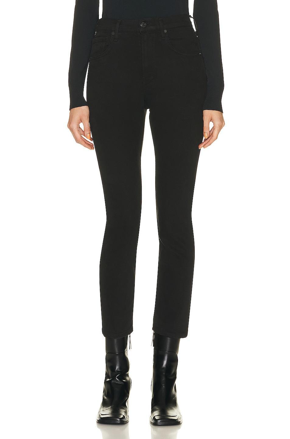 Citizens of Humanity Jolene High Rise Vintage Slim in Black. Size 26. Product Image