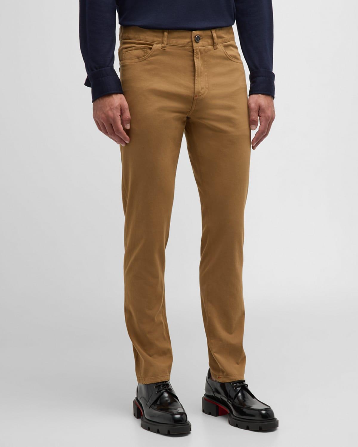 Mens Cashmere-Cotton Slim 5-Pocket Pants Product Image