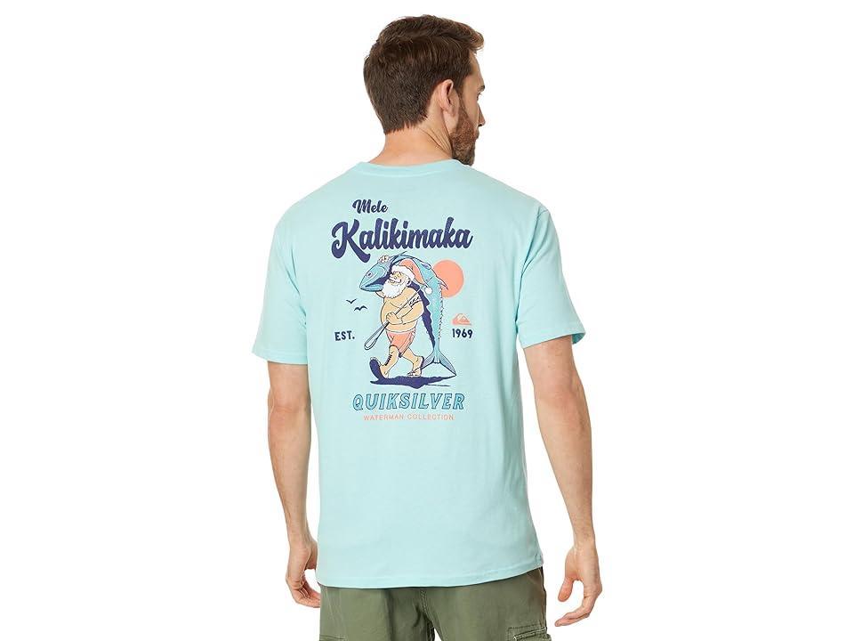 Quiksilver Waterman Waterman Santa Short Sleeve Tee (Gulf Stream) Men's Clothing Product Image