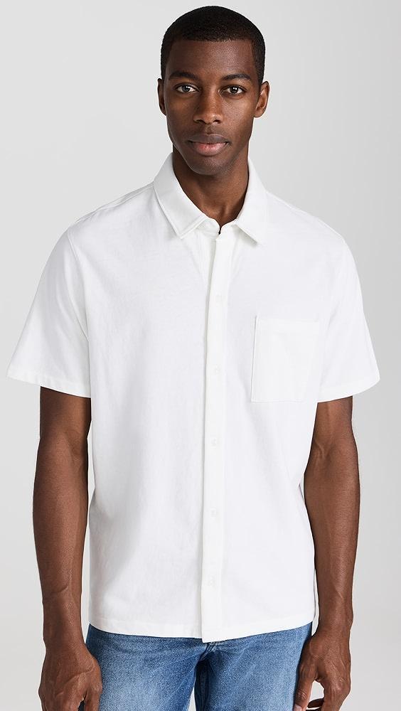 Vince Sueded Jersey Button Down Shirt | Shopbop Product Image