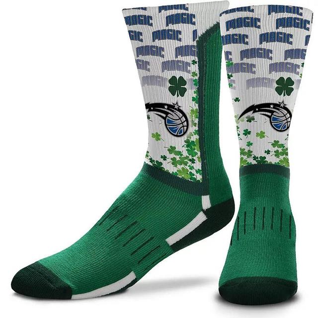 For Bare Feet Orlando Magic Four Leaf St. Patricks Day V-Curve Crew Socks, Mens Product Image