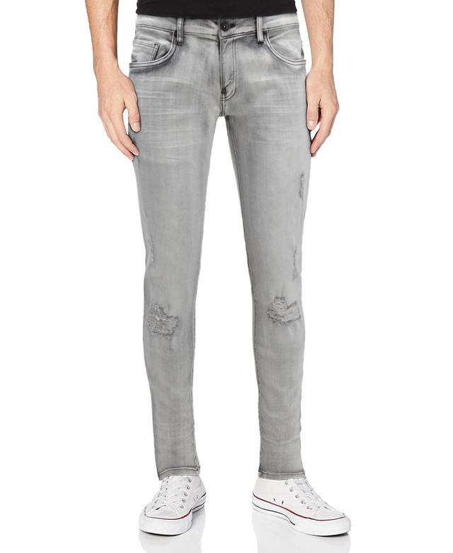 Mens Stretch Distressed Skinny Jeans Product Image