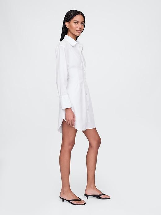 Organic Cotton Poplin Mini Shirtdress Product Image