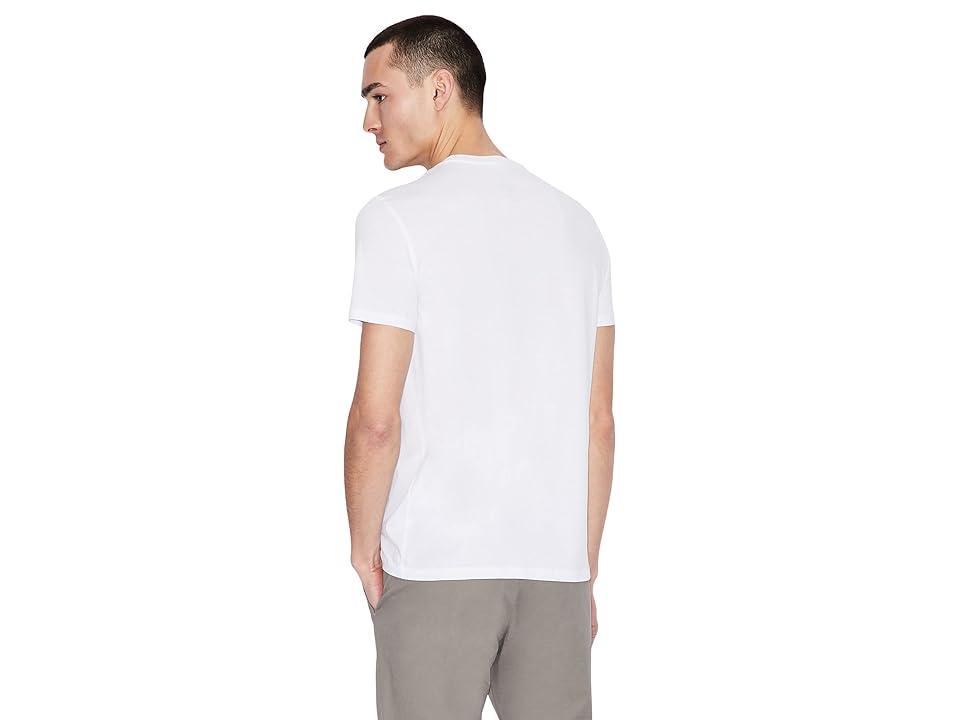 Armani Exchange Crew Neck Tee with Small Logo Patch Men's Clothing Product Image