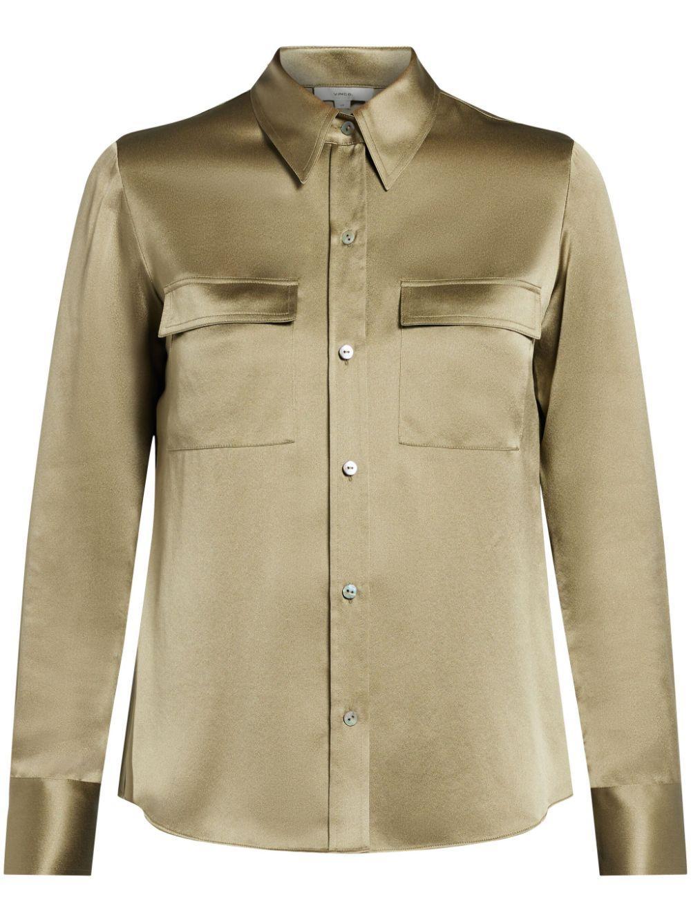 Silk Shirt In Neutrals Product Image