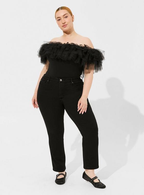 Foxy Off The Shoulder Tulle Bodysuit Product Image