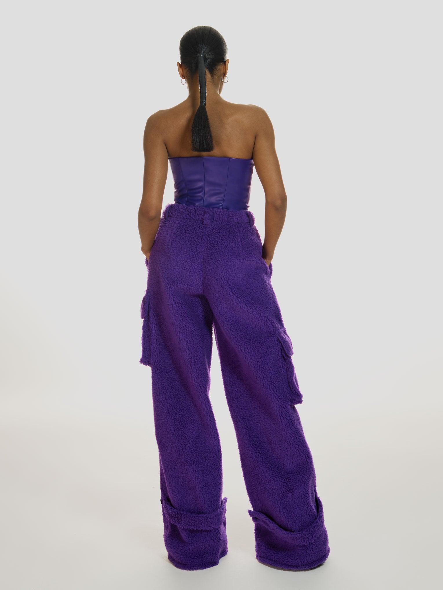 Fluffy pants in Purple Product Image