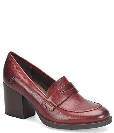 Brn Holliston Block Heel Penny Loafer Product Image