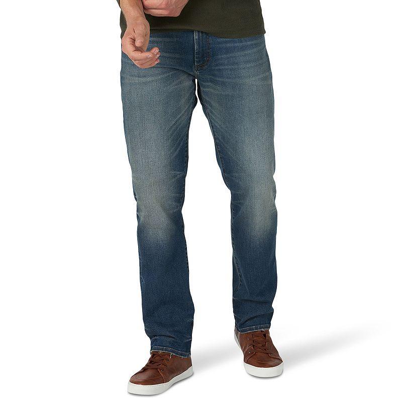 Mens Lee Extreme Motion MVP Straight-Leg Slim-Fit Jeans Med Blue Product Image