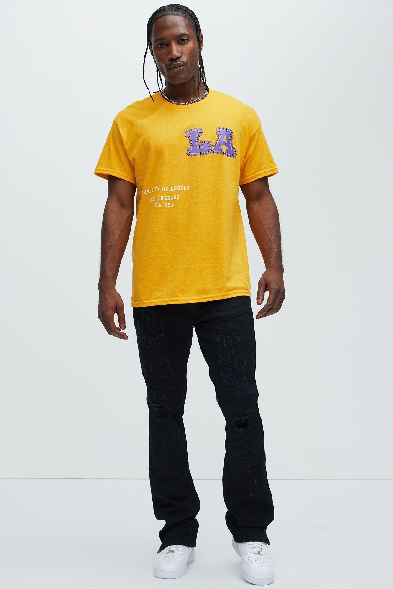 LA Stitched Short Sleeve Tee - Gold Product Image